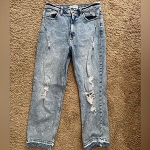 Abercrombie & Fitch Distressed Blue Jeans
